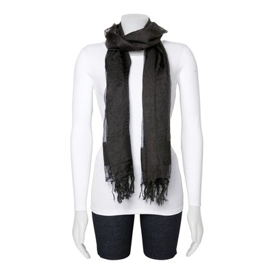 Black Sheer Viscose Fashion Scarf for Women – view 2