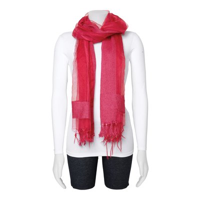Wine Sheer Viscose Fashion Scarf – view 2