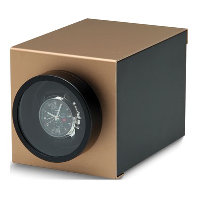 Rotations Brown Wood & Aluminum 1-Watch Winder