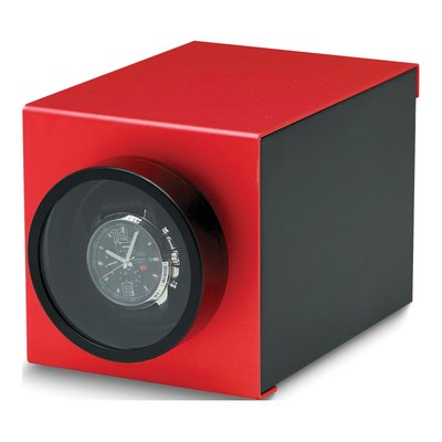 Red Aluminum & Wood 1-Watch Winder