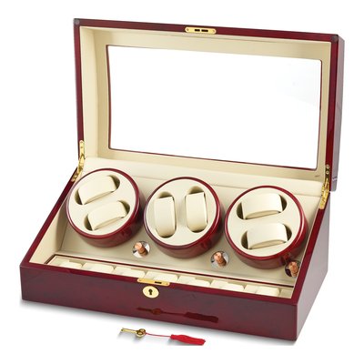 6-Watch Winder Box with Locking Case – view 2