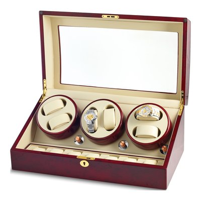 6-Watch Winder Box with Locking Case – view 4