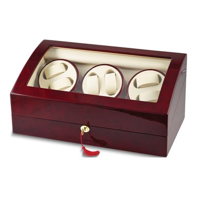 6-Watch Winder Box with Locking Case