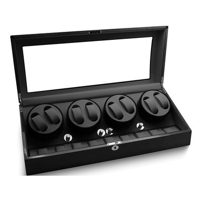 8-Watch Winder, High Gloss Black, AC Powered