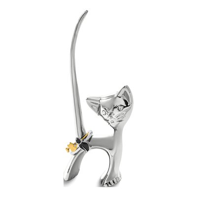 Chrome-Plated Cat Ring Holder – view 2