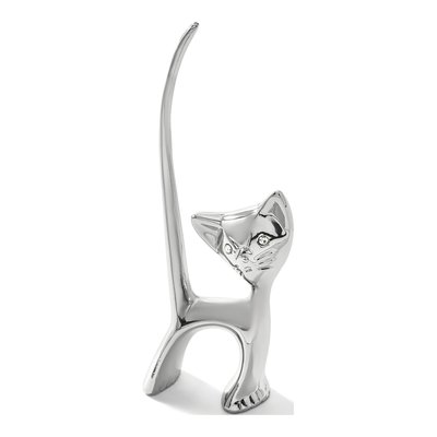 Chrome-Plated Cat Ring Holder – view 3