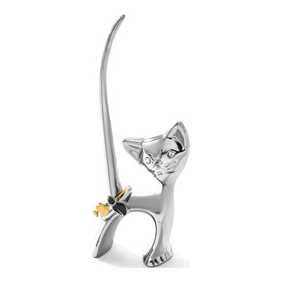 Chrome-Plated Cat Ring Holder – view 4
