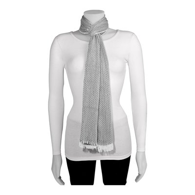 Black/White Reversible Viscose Fashion Scarf – view 2
