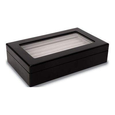 Wooden Cufflink & Ring Box with Glass Lid – view 3