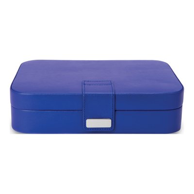 Blue Faux Leather 24-Section Jewelry Case with Mirror – view 3