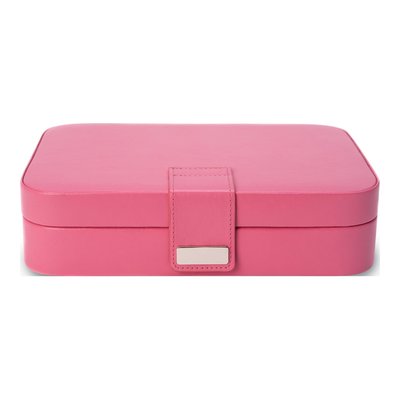 Pink Faux Leather 24-Section Jewelry Case with Mirror – view 3
