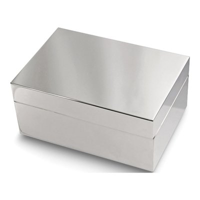 Silver-Plated Hinged Jewelry Box