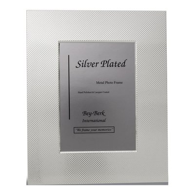 Silver-Plated Checkered 8x10 Photo Frame