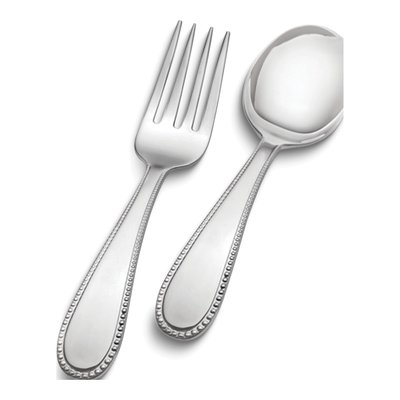 Sterling Silver Gorham Beaded 2 Piece Baby Flatware Set