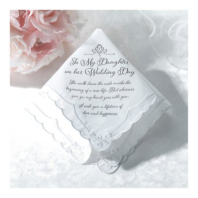 To My Daughter Wedding Day Sentiment Cotton Hankie – view 2