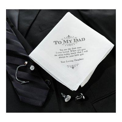 To My Dad Cotton Hankie Wedding Keepsake Gift – view 2