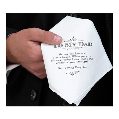 To My Dad Cotton Hankie Wedding Keepsake Gift – view 3