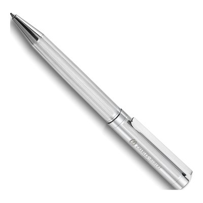 Charles-Hubert Chrome Textured Ballpoint Pen