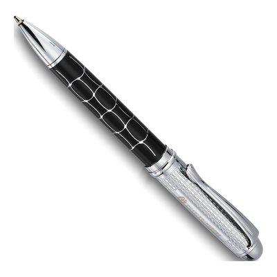 Charles-Hubert Black Croco Ballpoint Pen