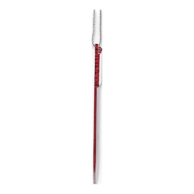 Engravable Red Pewter Stocking Ornament – view 2