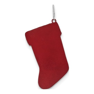 Engravable Red Pewter Stocking Ornament – view 3