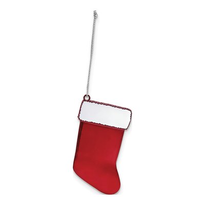 Engravable Red Pewter Stocking Ornament – view 4