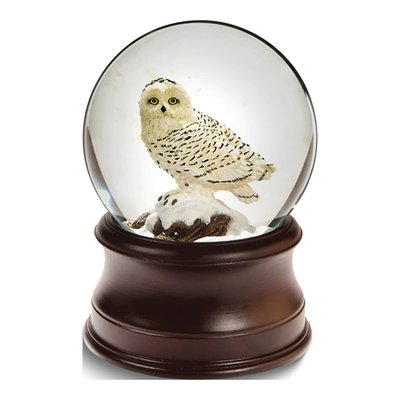 Snowy Owl Musical Water Globe