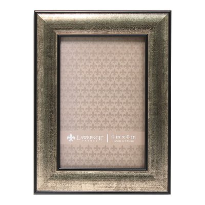 4x6 Burnished Silver & Black Picture Frame