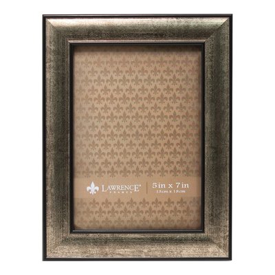 5x7 Domed Silver & Black Picture Frame