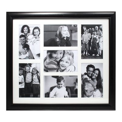 Black 7-Opening 4x6 Collage Photo Frame