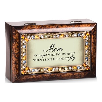 MOM Music Box Amber Resin, Plays Wind Beneath My Wings