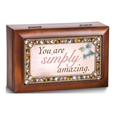 Musical Photo Frame Music Box - Woodgrain Resin Keepsake