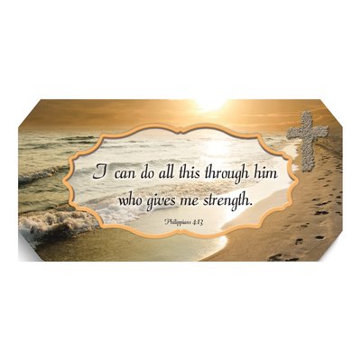 Philippians 4:13 Footprints Musical Box