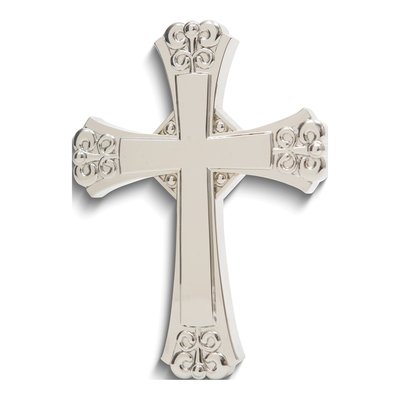 Old World Hanging Wall Cross - Nickel-Plated Gift