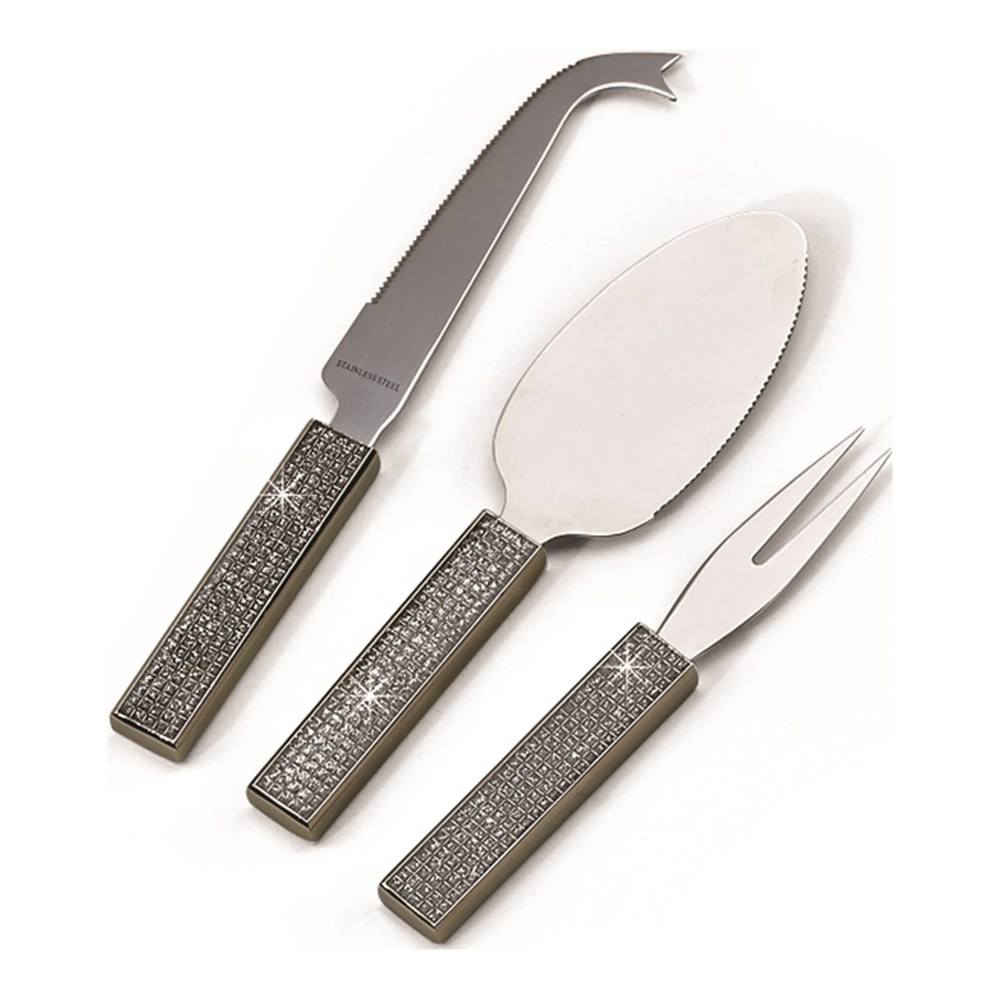 Glitter 3-Piece Cheese Set