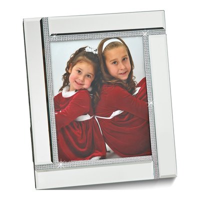 Glass Mirror With Silver-Tone Accent 8X10 Photo Frame