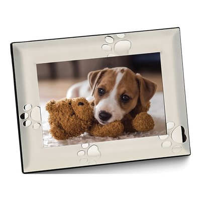 Puppy Paw Prints Aluminum 4x6 Photo Frame