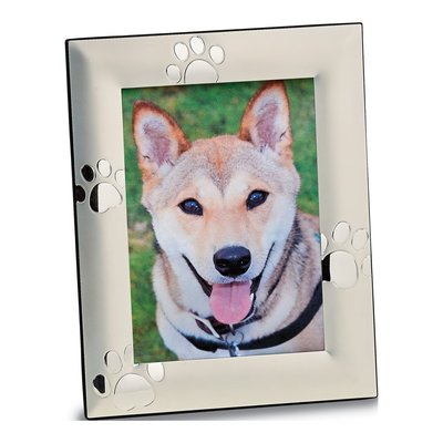 Aluminum Puppy Paw Prints 5x7 Photo Frame – view 2