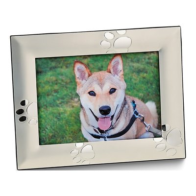 Aluminum Puppy Paw Prints 5x7 Photo Frame