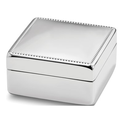 Square Beaded Edge Lift-Top Jewelry Gift Box