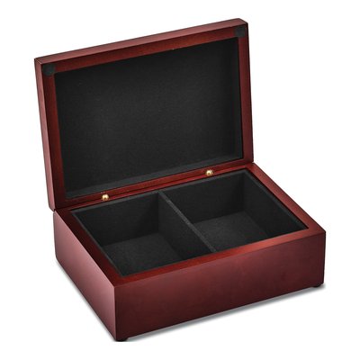 Mahogany Finish Wooden Keepsake Chest with Engraving Plate – view 2