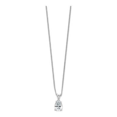 No Tears in Heaven CZ Teardrop Memorial Necklace – view 3