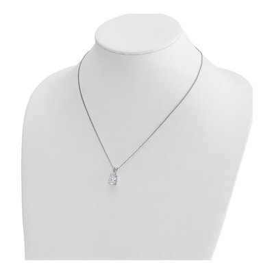 No Tears in Heaven CZ Teardrop Memorial Necklace – view 4