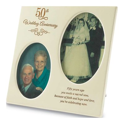 50th Anniversary Double Photo Resin Frame