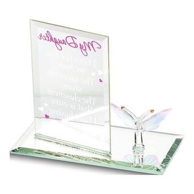 Glass Baron 'My Daughter' Blue Butterfly Figurine Gift – view 2