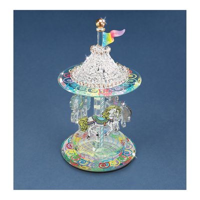 Glass Baron Carousel Figurine with 22k Gold Accents – view 3