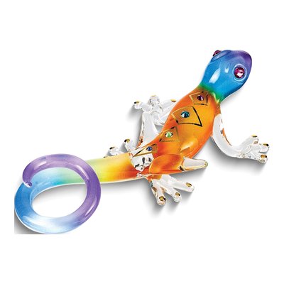Glass Baron Desert Diamond Gecko Handcrafted Figurine – view 2