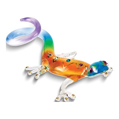 Glass Baron Desert Diamond Gecko Handcrafted Figurine