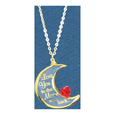Glass Baron Gold-Tone Heart Necklace "Love You" – view 3