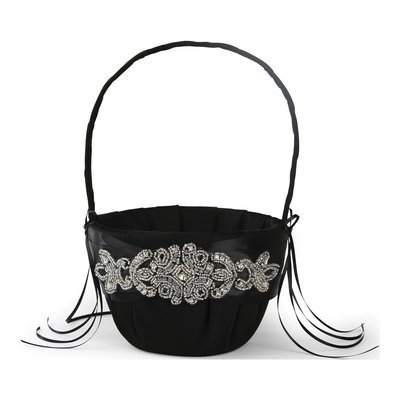 Black Adriana Flower Basket - Decorative Accent